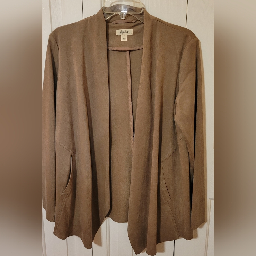 Style & Co Faux Suede Jacket